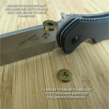 Kershaw Emerson CQC-1K 2K 3K 4K 5K 6K 7K 8K 9K 10K 11K Knife Titanium Thumb Disc - BRASS