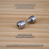 Benchmade 940-1 or 940-2 Osborne Knife 2PC Custom Titanium Thumb Stud Set - RAW