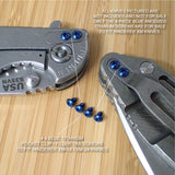 Hinderer Knife XM18 XM24 ZT0392 Pocket Clip & Filler Tab 4PC Titanium Screw Set BLUE