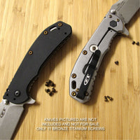 Zero Tolerance ZT0566 566 ZT Knife 11PC Titanium Body Clip LBS Screws Set BRONZE
