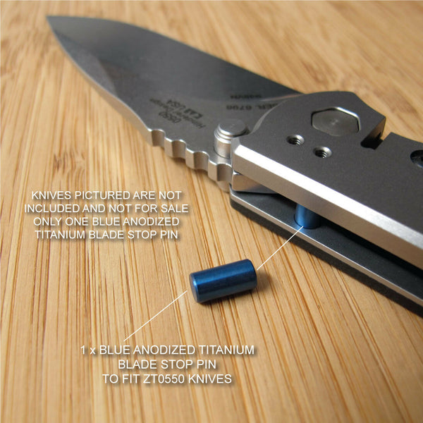 Zero Tolerance ZT0550 550 ZT Knife Anodized Titanium Blade Stop Pin - BLUE
