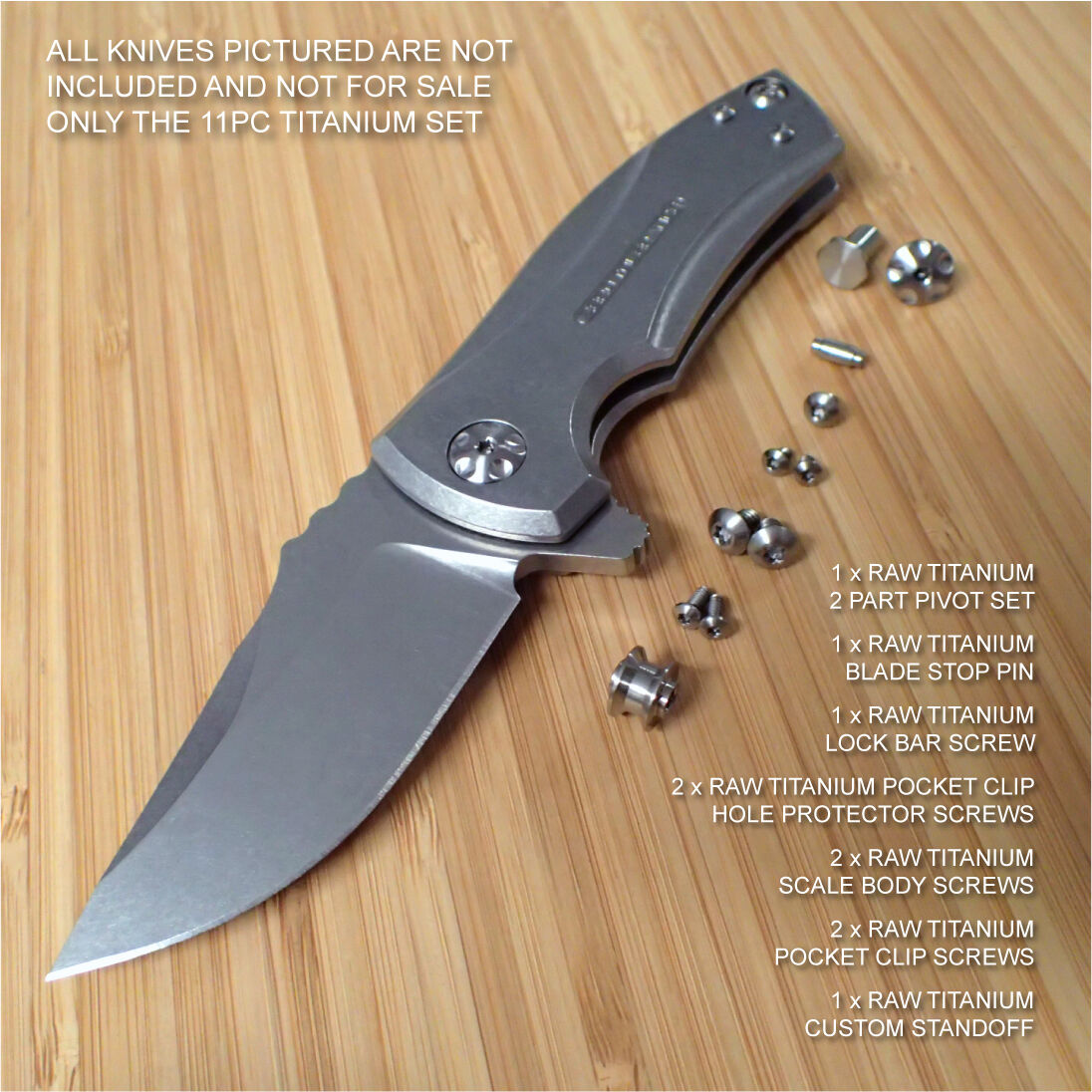 Zero Tolerance ZT0900 ZT 900 0900 Knife RAW 11PC Custom Titanium