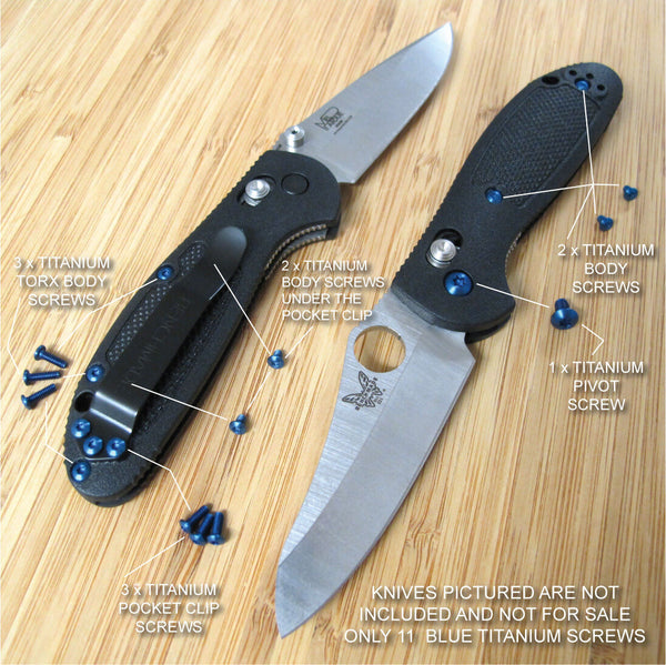 Benchmade 555 556 557 558 Mini Griptilian 11PC Replacement BLUE