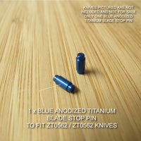 Zero Tolerance ZT0562 562CF ZT Knife Anodized Titanium Blade Stop Pin - BLUE