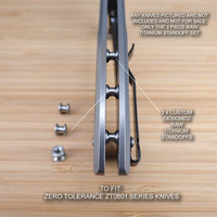 Zero Tolerance ZT0801TIBLU 0801TIBLU ZT Custom 3PC Titanium Standoff Set RAW