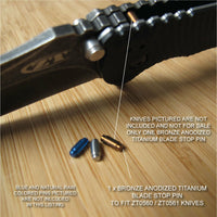 Zero Tolerance ZT0560 561 ZT Knife Anodized Titanium Blade Stop Pin - BRONZE