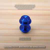 Benchmade 940-2 Osborne BLUE Anodized Custom Titanium Axis Lock - No Knife