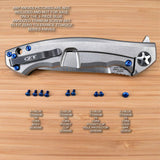 Zero Tolerance ZT0452CF 452 ZT 0452CF Titanium 9pc Screw Set Anodized - BLUE