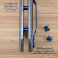 Zero Tolerance ZT0456 ZT 456 0456BW Knife BLUE Anodized Titanium Ti Standoff Set