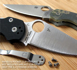 3 pc Titanium Pocket Clip Screws Set for Spyderco Para 3 PM3 Para3 (no knife)