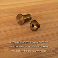 Zero Tolerance ZT0770 ZT 770 Knife BRONZE Anodized Titanium Pivot Torx Screw Set