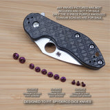 11 pc PURPLE Anodized Titanium Screw Set for Spyderco Domino or Dice (NO KNIFE)