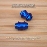 Benchmade 940-1 Osborne Knife 2 PC Custom Ti Titanium Standoffs Anodized in BLUE