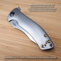 Zero Tolerance ZT0920 ZT 0920 920 Custom Titanium 12pc Screw & Pivot Set BRASS