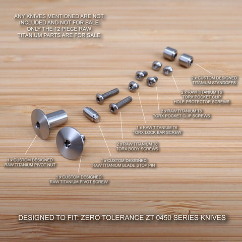 Zero Tolerance ZT0450 Titanium Parts