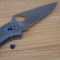 Byrd Meadowlark Rescue 2 - Titanium 8pc BLUE Anodized Torx Screws Set - NO KNIFE