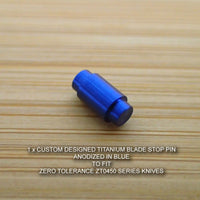 Zero Tolerance ZT0450 450 CF ZT Knife Titanium Blade Stop Pin Spacer - BLUE