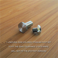 Zero Tolerance ZT0770 ZT 770 Knife NATURAL RAW Titanium Pivot Torx Screw Set