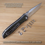 Zero Tolerance ZT0640BW ZT 0640WBW ZT640WBW Custom FULL Titanium 17pc Parts Set - RAW