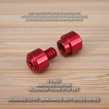 BENCHMADE 560BK-1 Super FREEK 2pc Custom Designed Thumb Stud Set Anodized RED