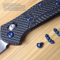 Benchmade 940-1 Osborne 16pc BLUE Anodized Titanium Screw & Pivot Set - NO Knife