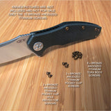 Zero Tolerance ZT0770CF ZT 0770CF Knife 10PC Titanium Screws Set Anodized BRONZE