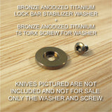 Zero Tolerance ZT0550 560 Knife BRONZE Titanium Lock Bar Stabilizer + Torx Screw