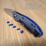 Benchmade 555-1 556-1 New G10 Gray Mini Griptilian 10PC BLUE Titanium Screw Set