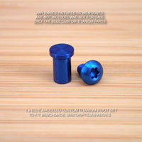 Benchmade 555-1 556-1 G10 Mini Grip Griptilian 2pc Titanium Pivot Screw Set BLUE