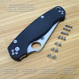 18pc Custom Full RAW Titanium Screw Set for Spyderco Paramilitary PM2 - NO KNIFE