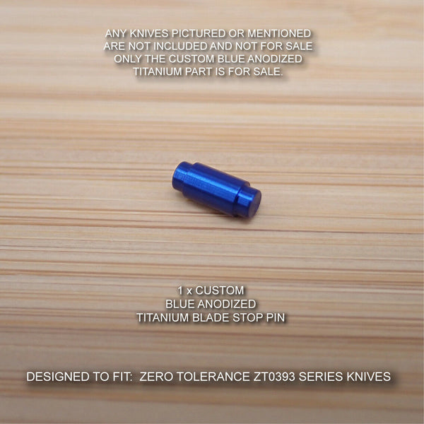 Zero Tolerance ZT0393 ZT 0393 393 Anodized Titanium Blade Stop Pin Spacer - BLUE