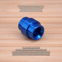 Spyderco Paramilitary PM2 Custom Titanium Lanyard Tube BLUE  - (NO KNIFE )