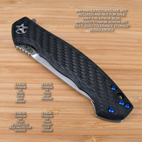 Zero Tolerance ZT0452CF 452 ZT 0452CF Titanium 9pc Screw Set Anodized - BLUE