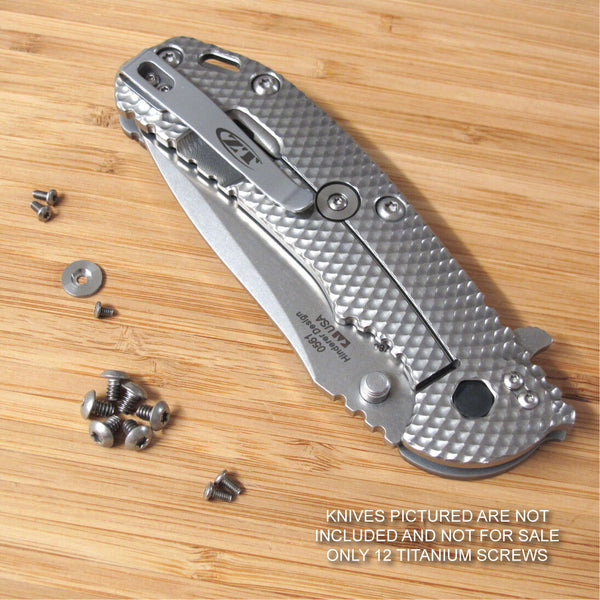Zero Tolerance ZT0560 561 ZT Knife 12PC Titanium Screw Set inc Ti LBS Washer