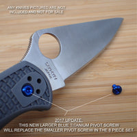 Byrd Meadowlark Rescue 2 - Titanium 8pc BLUE Anodized Torx Screws Set - NO KNIFE