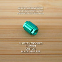 Benchmade 535 BUGOUT Custom Titanium Blade Stop Pin Anodized GREEN (no knife)