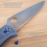 Spyderco Endura 4 Titanium Ti T8 BLUE Custom Pivot Screw - NO KNIVES INCLUDED