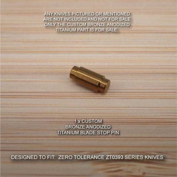 Zero Tolerance ZT0393 ZT 393 0393BRZ Anodized Titanium Blade Stop Pin - BRONZE