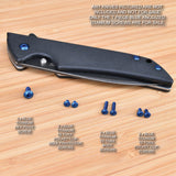 Kershaw Skyline 1760 1760DAM Knife 7pc Custom Anodized Titanium Screw Set - BLUE