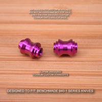 Benchmade 940-1 Osborne Custom Titanium Standoffs Spacers Anodized - PINK