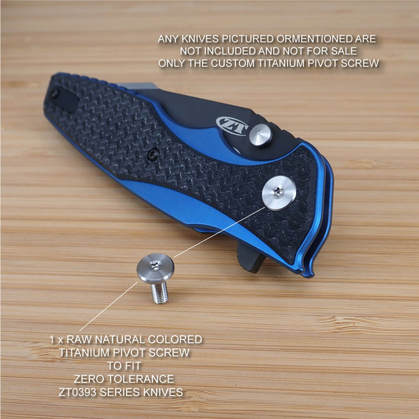 Zero Tolerance ZT0393 ZT 393 0393 ZT0393SW Knife Custom Titanium RAW Pivot Screw