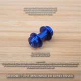 Benchmade 940-1 Osborne BLUE Anodized Custom Titanium Axis Lock Bar - No Knife