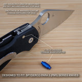Spyderco Paramilitary Para 3 PM3 Custom BLUE Titanium Blade Stop Pin & Standoff