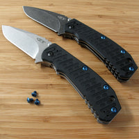 Zero Tolerance ZT0550 550 560 561 ZT Knife 3PC Titanium Torx Body Screw Set BLUE