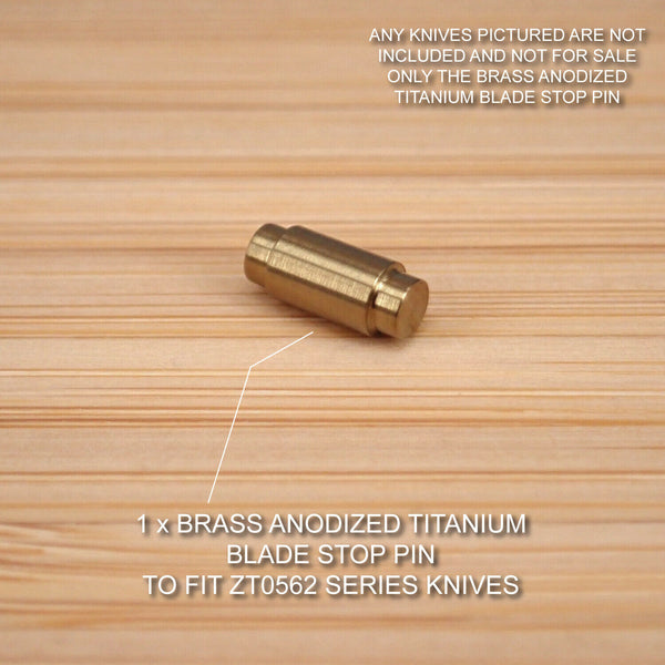 Zero Tolerance ZT0562 562CF ZT Knife Anodized Titanium Blade Stop Pin - BRASS