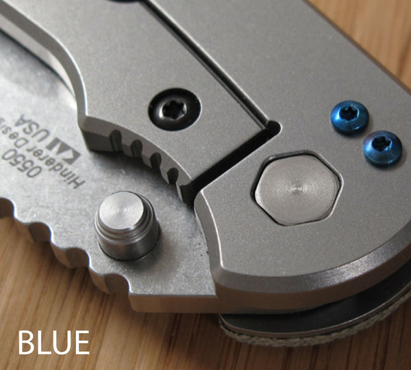 Zero Tolerance ZT0550 550 560 ZT Knife Pocket Clip Titanium Screws Set - BLUE
