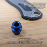 Spyderco Paramilitary PM2 BLUE Titanium Lanyard Tube + Standoff + Pin (NO KNIFE)