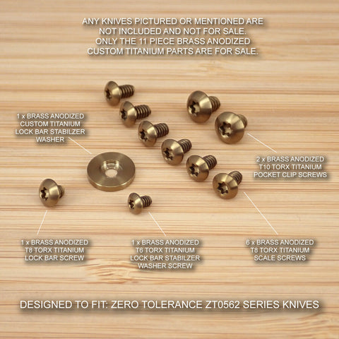 Zero Tolerance ZT0562 Titanium Parts
