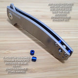 Zero Tolerance ZT0450 ZT 450CF 0450 Knife BLUE Anodized Titanium Ti Standoff Set