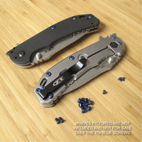 Zero Tolerance ZT0566 566 ZT Knife 11PC Titanium Body Pocket Clip Screw Set BLUE